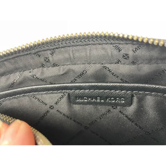 Michael Kors Jet Set Large East West Crossbody Bag Black Logo Saffiano - Picture 8 of 8